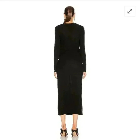 NWT Ganni Viscose Jersey Square Neck Dress LBD size 34 T2612 - Picture 13 of 13